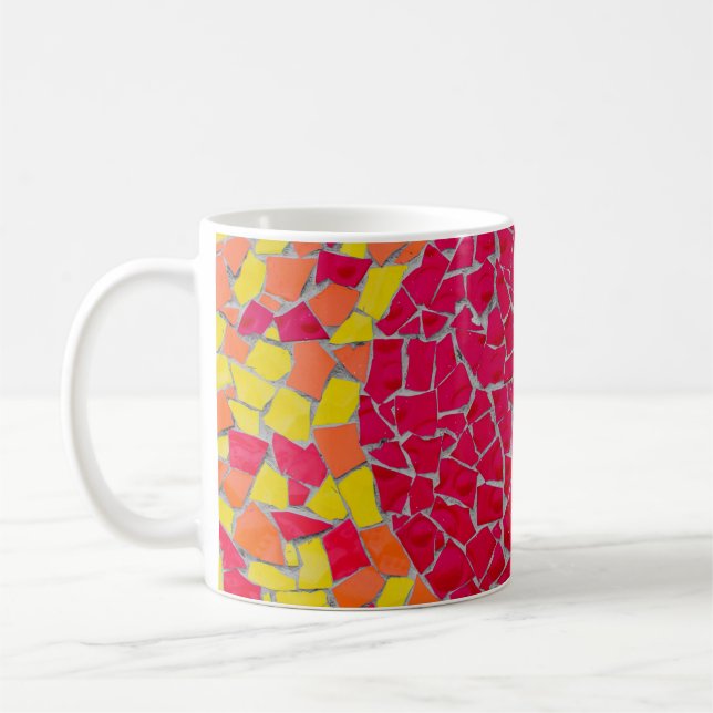 Mug OEuvre rouge, orange et jaune (Gauche)