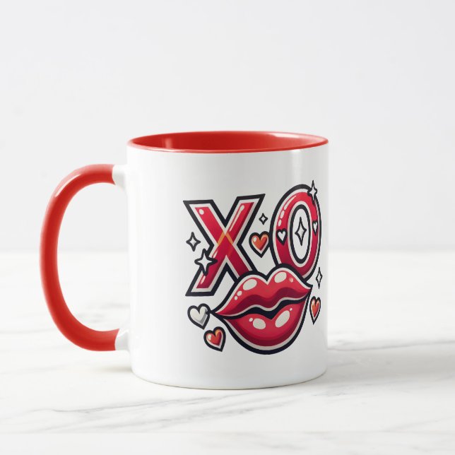 Mug OEuvre XO Kiss and Hearts (Gauche)