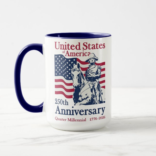 Mug Œuvres d'art commémoratives du 250e anniversaire d (Gauche)