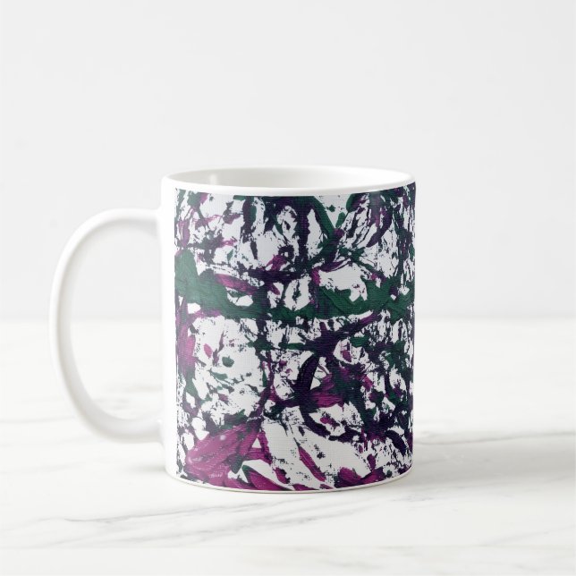 Mug Œuvres d'art en marbre violet, vert, rose (Gauche)