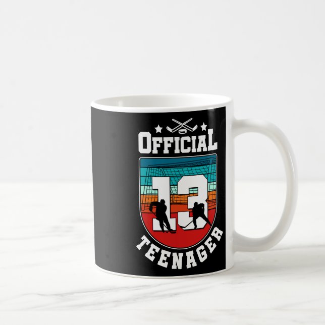 Mug Official Teenager 13th Birthday 13 Year Boy Hockey (Droite)