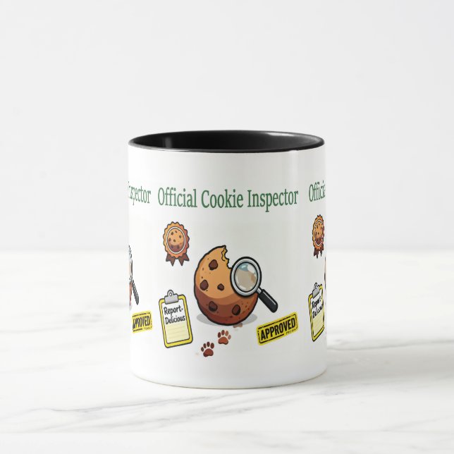 Mug officiel de l'inspecteur de biscuits – Tasse à (Centre)