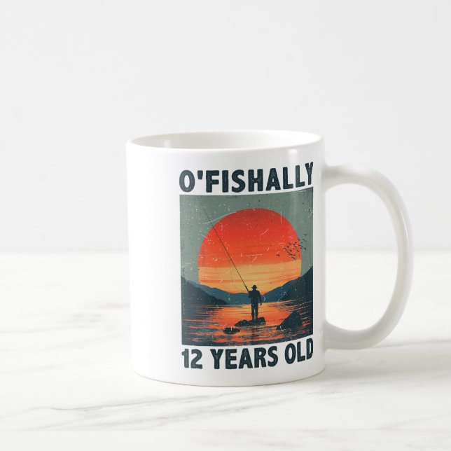 Mug Officiellement 12 Ans 2013 Pêche Pêcheur 12ème (Droite)