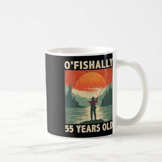 Mug Officiellement 55 ans 1969 Pêche Pêcheur 55e (Droite)
