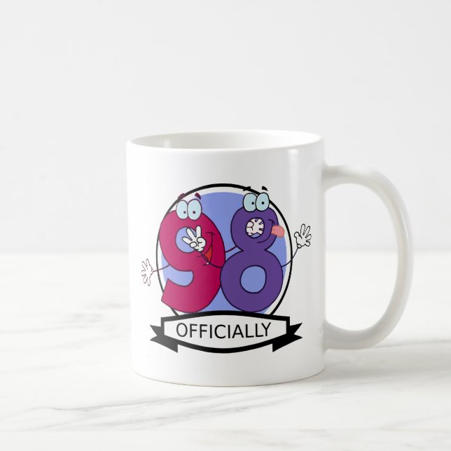 Mug Officiellement 98 Anniversaire. (Droite)