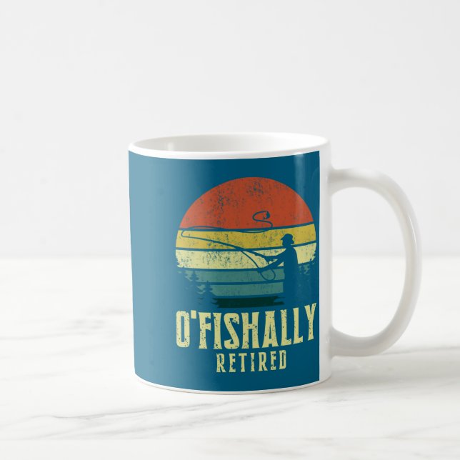 Mug Officiellement à la retraite drôle retraite de pêc (Droite)