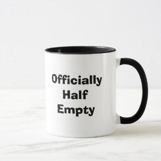 Mug Officiellement à moitié vide