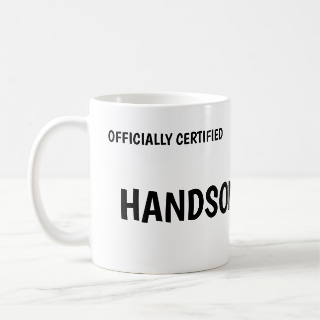 Mug Officiellement certifié beau bilingue drôle  (Gauche)