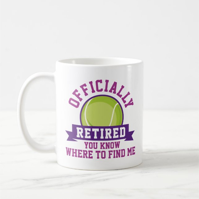 Mug Officiellement Retraité Vous Savez Où Me Trouver (Gauche)