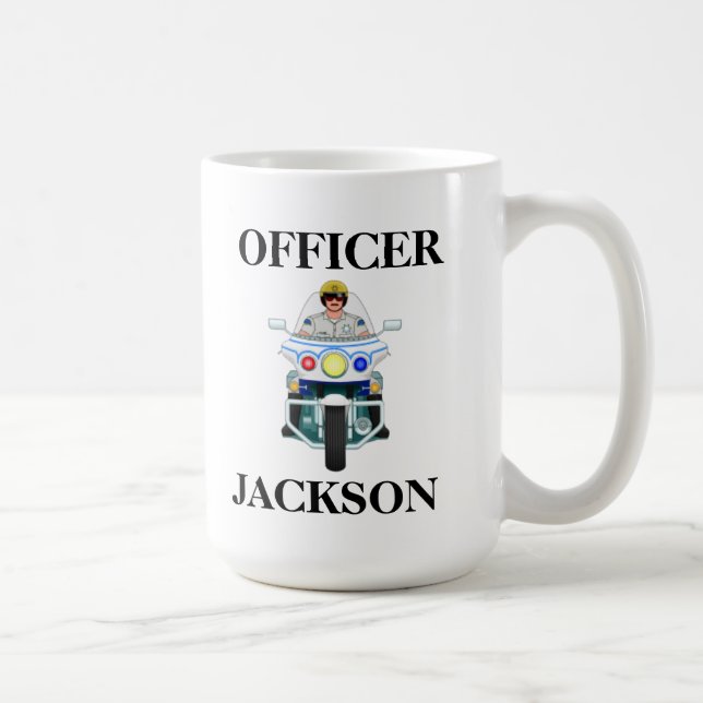 Mug Officier de moto de police personnalisé (Droite)