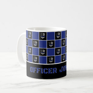 Mug Officier de police Chic Mince Motif d'insigne de l