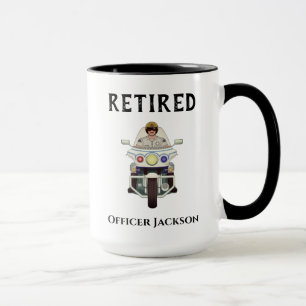 Mug Officier de police de moto retraité