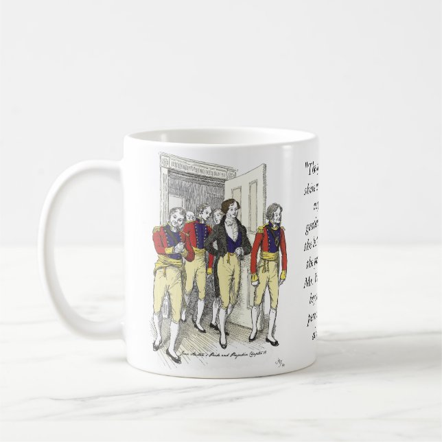 Mug Officiers de la Milice du Shire, Jane Austen (Gauche)