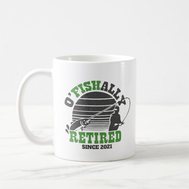 Mug Ofish Retraité Pêche Retraite Cadeau Vert (Gauche)