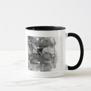 Mug Oglala Indian Plenty Hors avec 2 soldats blancs