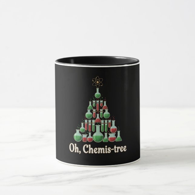 Mug Oh Arbre de Chimie Drôle de Science Chimie Noël (Centre)
