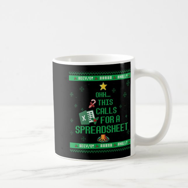 Mug Oh ceci appelle un pull de Noël à tableur  (Droite)