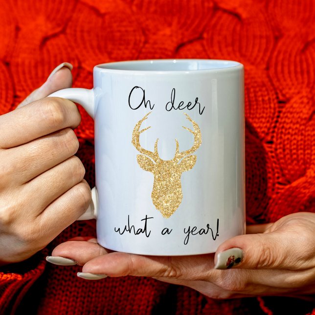Mug Oh Cerf, Quelle Année! Drôle de Noël (Créateur téléchargé)