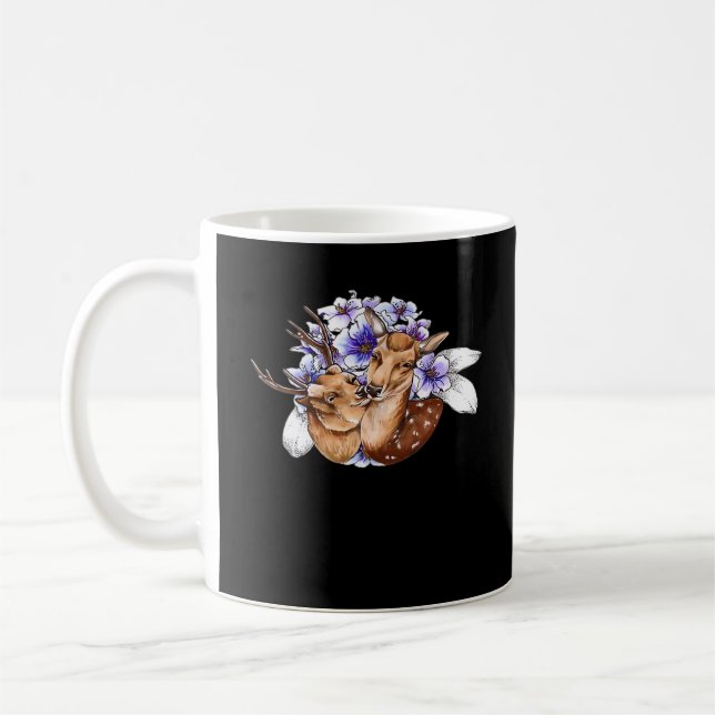 Mug Oh Cerf Style Minimaliste Propre (Gauche)