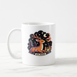 Mug Oh Deer Contemporary Graphic Vibe