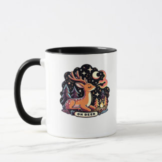 Mug Oh Deer Contemporary Graphic Vibe