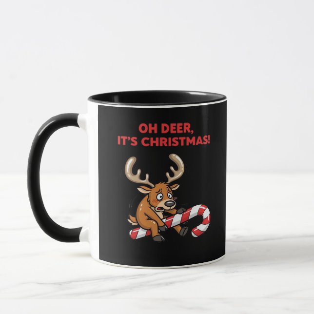 Mug Oh Deer Its Christmas Stressed Reindeer With Sweet (Gauche)