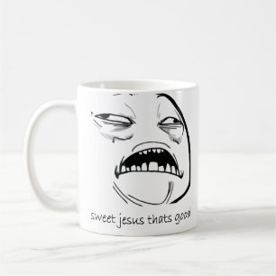 Mug Oh Jésus doux qui est bon visage Meme de rage
