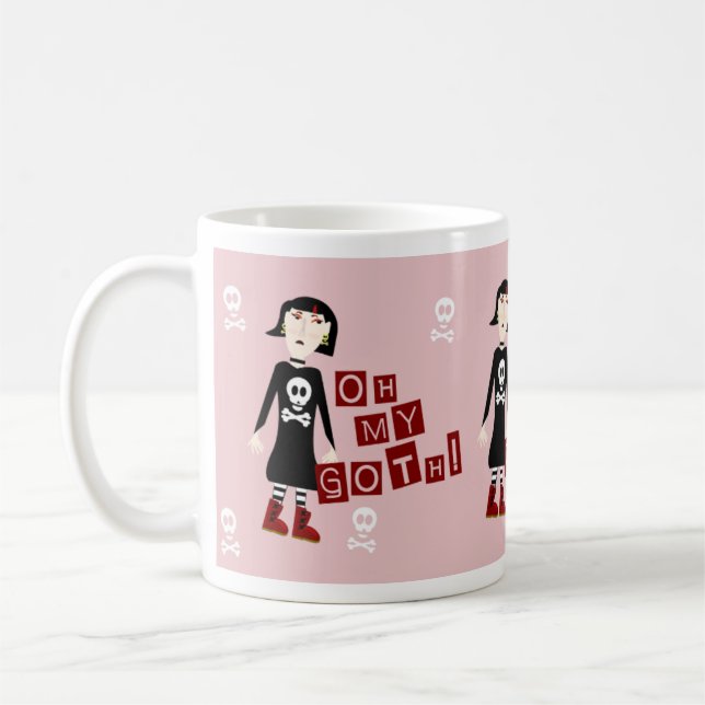 Mug Oh My Goth Drôle Triste Personnage de Fille (Gauche)