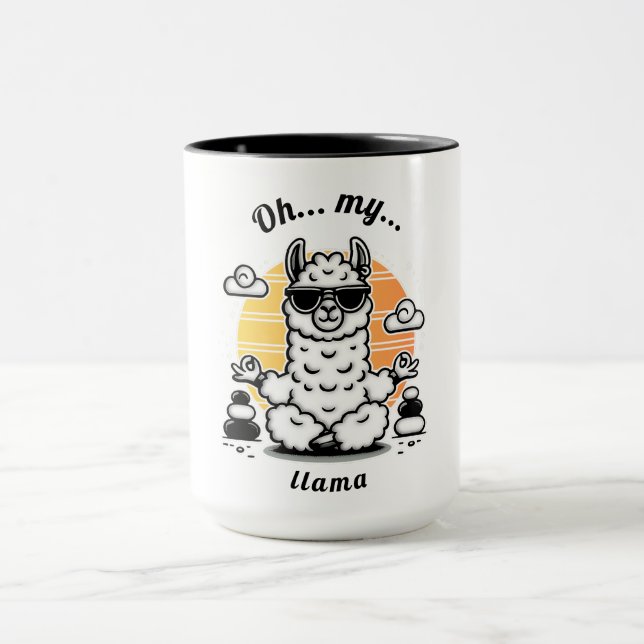 Mug Oh my Lama, Start your day with humor and attitude (Centre)