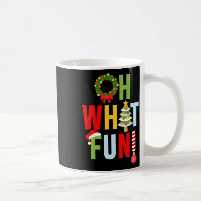 Mug Oh Quel Amusement Noël Avec Couronne Et Arbre  (Droite)