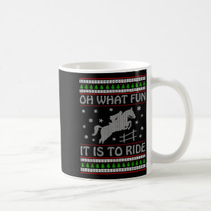 Mug Oh Quelle Joie De Monter Un Cheval De Noël Laid Am