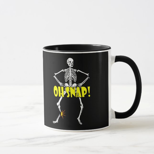 Mug Oh rupture, Halloween squelettique drôle (Droite)