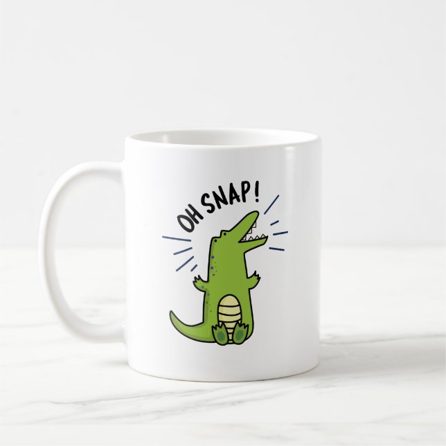 Mug Oh Snap Funny Snapping Crocodile Pun (Gauche)