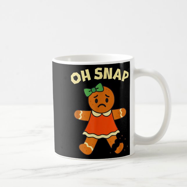 Mug Oh Snap, Gingerbread Girl Cookie, Broken Leg, Funn (Droite)