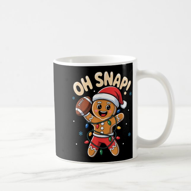Mug Oh Snap Gingerbread Man Christmas Football Kids Bo (Droite)