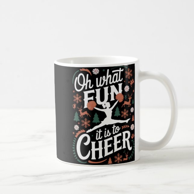 Mug Oh What Fun It Is To Cheer Ugly Cheerleading Xmas  (Droite)