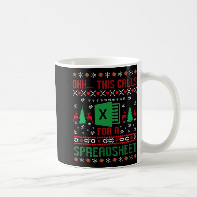 Mug Ohh...cela nécessite un Noël de feuille de calcul  (Droite)