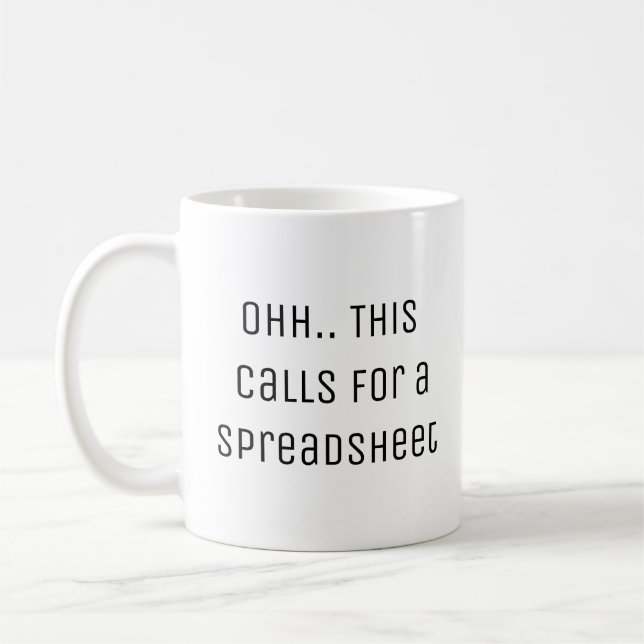 Mug Ohh Cela Nécessite un Tableur, Analyse Financière (Gauche)