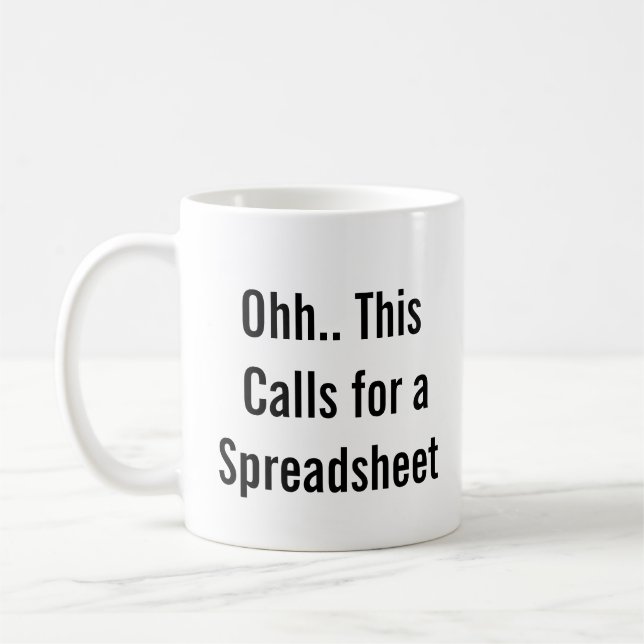 Mug Ohh Cela Nécessite un Tableur, maniaques du contrô (Gauche)