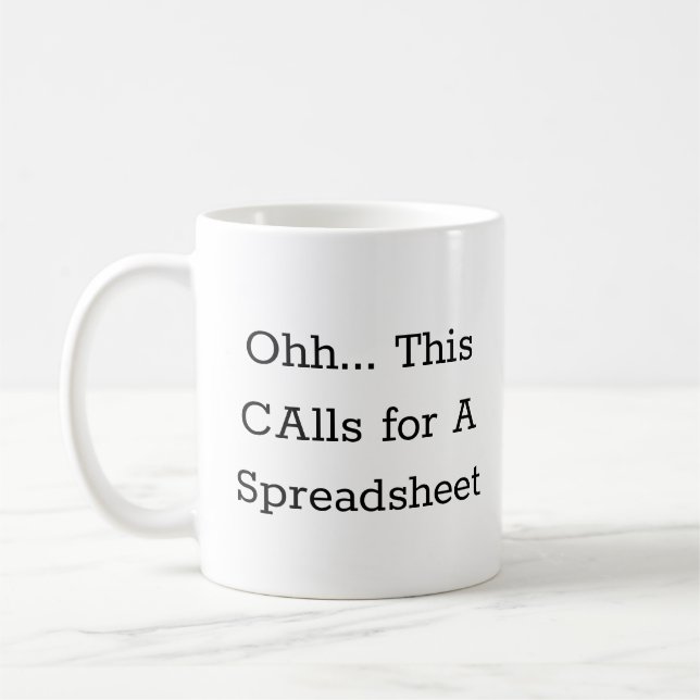 Mug Ohh cela nécessite une feuille de calcul, comptabl (Gauche)