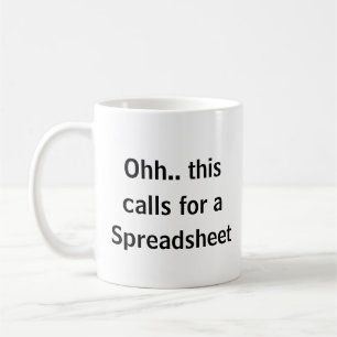 Mug Ohh cela nécessite une feuille de calcul, comptabl