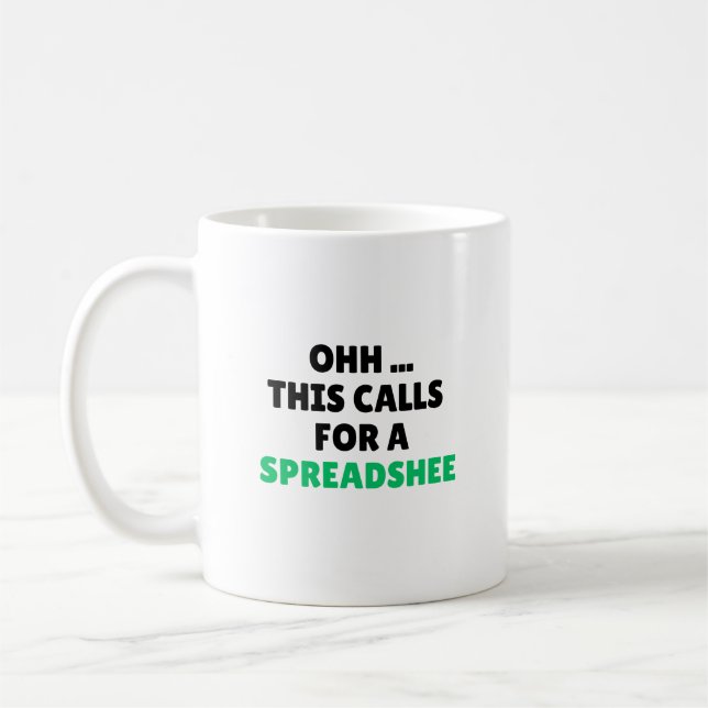 Mug Ohh cela nécessite une feuille de calcul, comptabl (Gauche)