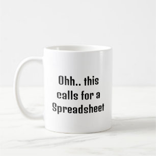 Mug Ohh cela nécessite une feuille de calcul, comptabl