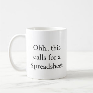 Mug Ohh cela nécessite une feuille de calcul, comptabl