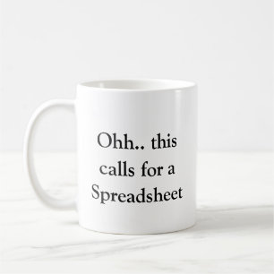 Mug Ohh Cela Nécessite une Feuille de Calcul, Excel Hi