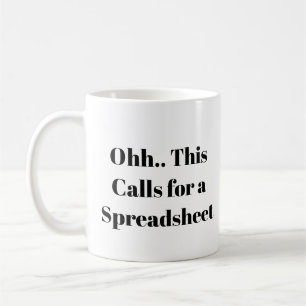 Mug Ohh cela nécessite une feuille de calcul, Excel Ne