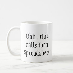 Mug Ohh cela nécessite une feuille de calcul, ingénieu
