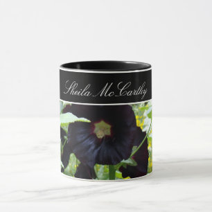 Mug Ohio Black Hollyhocks Photo 2