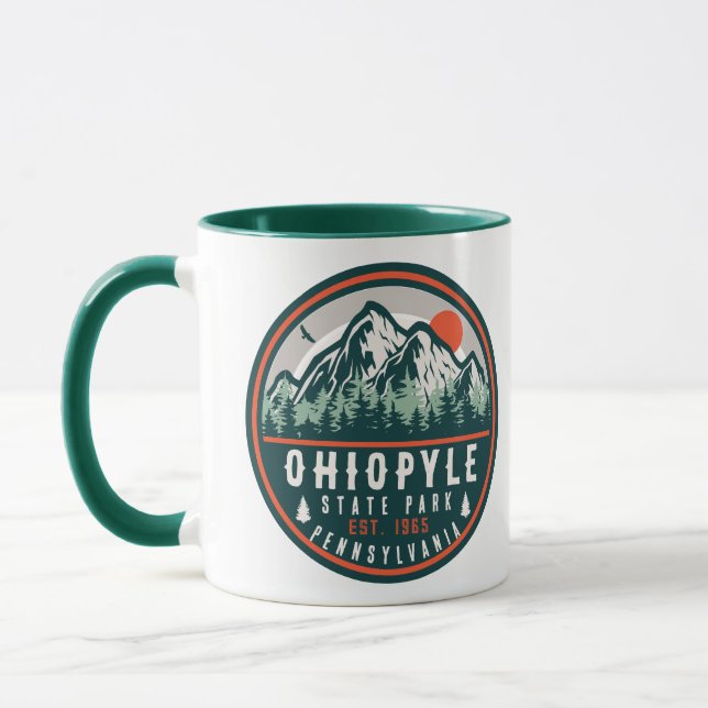Mug Ohiopyle State Park Pennsylvania Retro Sunset (Gauche)