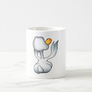 Mug Oie Blanche Par Derrière Oiseau Ridicule